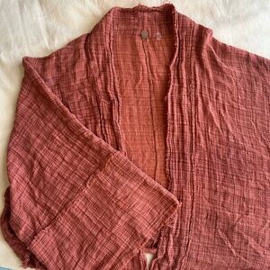 Free People rust colored open cardigan!